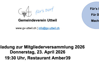 Mitgliederversammlung, Donnerstag 23. April 2026